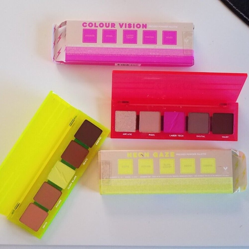 NEW 2 COLOURPOP pressed powder Palettes Neon Gaze & Colour Vision